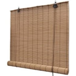 Store Roulant Bambou Marron 120x160 Cm VidaXL