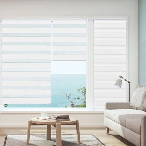 IDMARKET Store Enrouleur Zébré Jour Nuit 60 X 230 Cm Blanc - Blanc 5 IDMARKET Store Enrouleur Zébré Jour Nuit 60 X 230 Cm Blanc - Blanc – Image 3