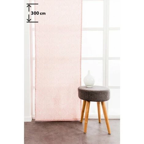 RIDEAUDISCOUNT Panneau Japonais 60 X 300 Cm Tamisant Grande Hauteur Jacquard Motifs Lignes Poires Rose - Rose 3 RIDEAUDISCOUNT Panneau Japonais 60 X 300 Cm Tamisant Grande Hauteur Jacquard Motifs Lignes Poires Rose - Rose
