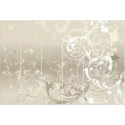 BILDERWELTEN Ensemble De Rideaux Coulissants - Nacre Ornament Design - 6 Rideaux à Panneaux Dimension: 250 X 360cm (6 Rideaux á 250 X 60cm), Système De Montage: Sans Suspension -Promos Store Boutique 11384881 3