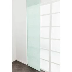 RIDEAUDISCOUNT Panneau Japonais 60 X 300 Cm Tamisant Grande Hauteur Jacquard Motifs Lignes Poires Vert D'Eau - Vert -Promos Store Boutique 11439308 2