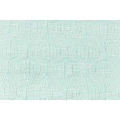RIDEAUDISCOUNT Panneau Japonais 60 X 300 Cm Tamisant Grande Hauteur Jacquard Motifs Lignes Poires Vert D'Eau - Vert -Promos Store Boutique 11439308 5