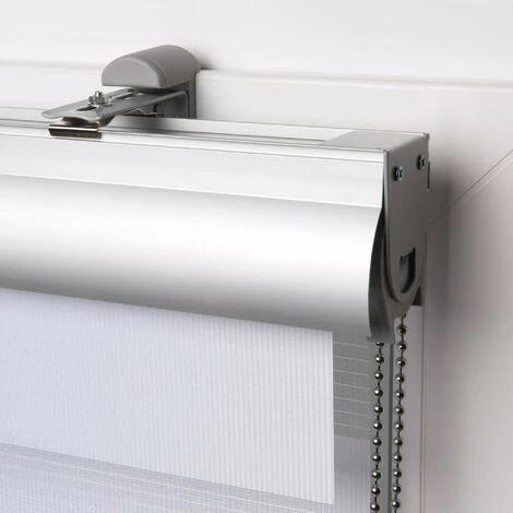 Sol Royal Double Store Enrouleur Blanc SolDecor DK9 - Store A Cassette Jour Nuit Clips Klemmfix Blanc, 160x80 Cm 4 Sol Royal Double Store Enrouleur Blanc SolDecor DK9 - Store A Cassette Jour Nuit Clips Klemmfix Blanc, 160x80 Cm – Image 2