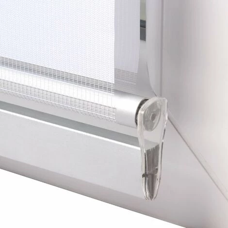 Sol Royal Double Store Enrouleur Blanc SolDecor DK9 - Store A Cassette Jour Nuit Clips Klemmfix Blanc, 160x80 Cm 6 Sol Royal Double Store Enrouleur Blanc SolDecor DK9 - Store A Cassette Jour Nuit Clips Klemmfix Blanc, 160x80 Cm – Image 4