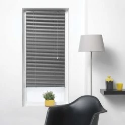 STORE D'INTÉRIEUR Store Vénitien à Lamelles 90x180 Cm Aluminium Anthracite - Gris Foncé