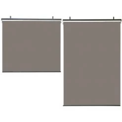 IDMARKET Lot De 2 Stores Enrouleurs L.124 X H. 225 CM Pour Pergola Taupe - Taupe 10 IDMARKET Lot De 2 Stores Enrouleurs L.124 X H. 225 CM Pour Pergola Taupe - Taupe -Promos Store Boutique 11861029 4