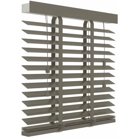 Decosol Store Horizontal Bois 50 Mm 160x180 Cm Taupe - Taupe 4 Decosol Store Horizontal Bois 50 Mm 160x180 Cm Taupe - Taupe – Image 2