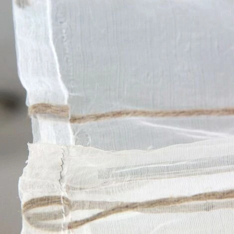 THEDECOFACTORY SHAM - <p>Store Voilage Effet Soie écru 100x200 - Beige 4 THEDECOFACTORY SHAM - <p>Store Voilage Effet Soie écru 100x200 - Beige – Image 2