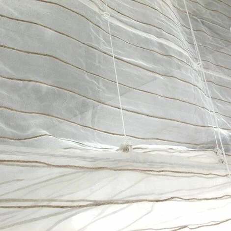 THEDECOFACTORY SHAM - <p>Store Voilage Effet Soie écru 100x200 - Beige 6 THEDECOFACTORY SHAM - <p>Store Voilage Effet Soie écru 100x200 - Beige – Image 4