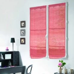 THEDECOFACTORY TRIBU - <p>Store Voilage En Jute Et Coton Rouge 40x200 - Rouge