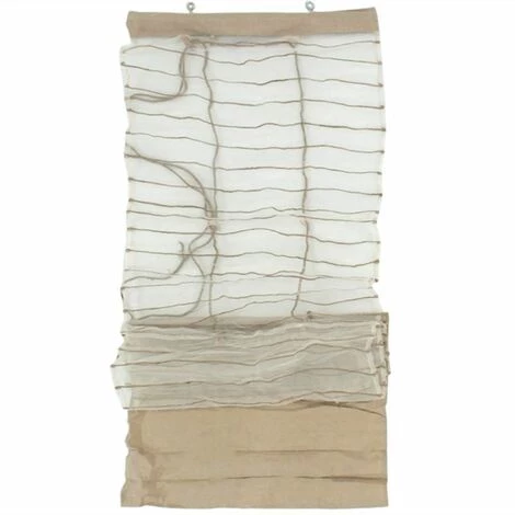 THEDECOFACTORY SHAMLYNE - <p>Store Voilage Effet Soie Avec Du Coton Et Jute écru 40x200 - Beige 3 THEDECOFACTORY SHAMLYNE - <p>Store Voilage Effet Soie Avec Du Coton Et Jute écru 40x200 - Beige