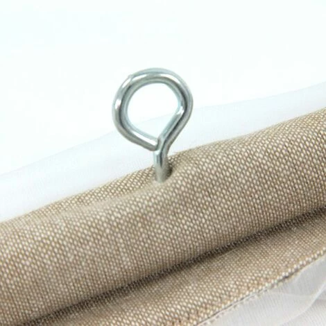 THEDECOFACTORY SHAM - <p>Store Voilage Effet Soie écru Et Noir 45x200 - Beige 6 THEDECOFACTORY SHAM - <p>Store Voilage Effet Soie écru Et Noir 45x200 - Beige – Image 4