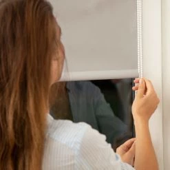 Relaxdays Store Enrouleur Occultant, Store Occultant, Support Chaînette Latérale, Fixation Fenêtre, 160x116 Cm, Marron -Promos Store Boutique 14658149 3