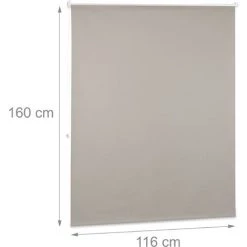 Relaxdays Store Enrouleur Occultant, Store Occultant, Support Chaînette Latérale, Fixation Fenêtre, 160x116 Cm, Marron -Promos Store Boutique 14658149 5