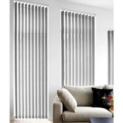 MADECOSTORE Kit Complet Store Californien à Lamelles Verticales 89mm - H280cm - Gris Souris - L48cm X H280cm - Gris Souris