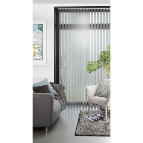 MADECOSTORE Kit Complet Store Californien à Lamelles Verticales 127mm Sans Chaînette Basse - Gris - L150cm X H260cm - Gris 4 MADECOSTORE Kit Complet Store Californien à Lamelles Verticales 127mm Sans Chaînette Basse - Gris - L150cm X H260cm - Gris – Image 2