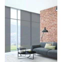 MADECOSTORE Kit Complet Panneaux Japonais 60cm - Gris - L115 X H250cm - Gris