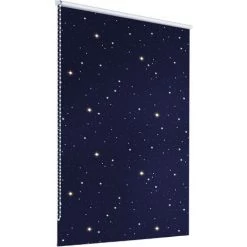 ECD Germany Store Occultant 45 X 150 Cm Bleu Avec Des étoiles Klemmfix Sans Perçage -Promos Store Boutique 15937827 3
