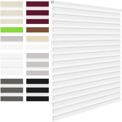 ECD Germany En Double Aveugle De 90 X 230 Cm Aveugle Blanc Klemmfix Duo Sans Perçage 3 ECD Germany En Double Aveugle De 90 X 230 Cm Aveugle Blanc Klemmfix Duo Sans Perçage