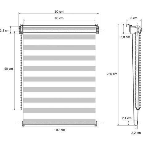 ECD Germany En Double Aveugle De 90 X 230 Cm Aveugle Blanc Klemmfix Duo Sans Perçage 4 ECD Germany En Double Aveugle De 90 X 230 Cm Aveugle Blanc Klemmfix Duo Sans Perçage – Image 2