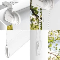 ECD GERMANY Store Occultant Verdunklungsrollo Black-out Klemmfix Blanc 45x150cm 10 ECD GERMANY Store Occultant Verdunklungsrollo Black-out Klemmfix Blanc 45x150cm -Promos Store Boutique 15937834 4