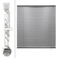 ECD GERMANY ECD Allemagne Aveugles Alu 120 X 130 Cm - Argent - Ailettes En Aluminium - Protection Visuelle, La Lumière Et L'éblouissement - Pour Fenêtre Et Porte -. Y Compris Toutes Les Pièces De Montage - Store De Fenêtre En Aluminium Persiennes Rollo -Promos Store Boutique 15938132 3
