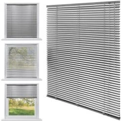 ECD GERMANY ECD Allemagne Aveugles Alu 120 X 130 Cm - Argent - Ailettes En Aluminium - Protection Visuelle, La Lumière Et L'éblouissement - Pour Fenêtre Et Porte -. Y Compris Toutes Les Pièces De Montage - Store De Fenêtre En Aluminium Persiennes Rollo -Promos Store Boutique 15938132 4