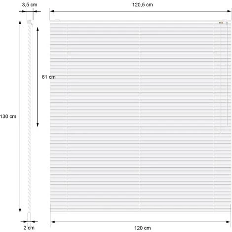 Aveugles ECD Germany Alu 120 X 130 Cm - Noir - Ailettes En Aluminium - Protection Visuelle, La Lumière Et L'éblouissement - Pour Fenêtre Et Porte - Y Compris Toutes Les Pièces D'assemblage -. Store De Fenêtre En Aluminium Store Vénitien Rollo 4 Aveugles ECD Germany Alu 120 X 130 Cm - Noir - Ailettes En Aluminium - Protection Visuelle, La Lumière Et L'éblouissement - Pour Fenêtre Et Porte - Y Compris Toutes Les Pièces D'assemblage -. Store De Fenêtre En Aluminium Store Vénitien Rollo – Image 2
