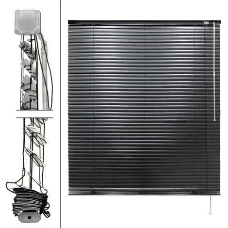 Aveugles ECD Germany Alu 120 X 130 Cm - Noir - Ailettes En Aluminium - Protection Visuelle, La Lumière Et L'éblouissement - Pour Fenêtre Et Porte - Y Compris Toutes Les Pièces D'assemblage -. Store De Fenêtre En Aluminium Store Vénitien Rollo 5 Aveugles ECD Germany Alu 120 X 130 Cm - Noir - Ailettes En Aluminium - Protection Visuelle, La Lumière Et L'éblouissement - Pour Fenêtre Et Porte - Y Compris Toutes Les Pièces D'assemblage -. Store De Fenêtre En Aluminium Store Vénitien Rollo – Image 3