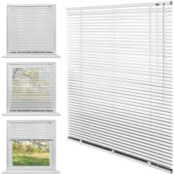 ECD Germany Aluminium Stores 70 X 175 Cm - Blanc - Ailettes En Aluminium - Protection Visuelle, La Lumière Et Les Reflets - Pour Les Fenêtres Et Portes -. Tous Y Compris Le Matériel De Montage - Store En Aluminium Store Vénitien Rollo -Promos Store Boutique 15938137 4