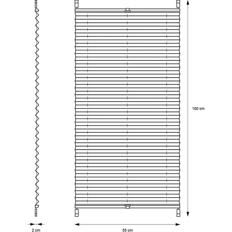 ECD Germany Plissés 55 X 100 Cm - Blanc - Klemmfix - EasyFix - Sans Perçage - Pour Le Soleil Et La Protection De La Vie Privée - Pour Les Fenêtres Et Portes -. - Y Compris Matériel Aveugle Store Ombre Fenêtre Aveugle Romaine 4 ECD Germany Plissés 55 X 100 Cm - Blanc - Klemmfix - EasyFix - Sans Perçage - Pour Le Soleil Et La Protection De La Vie Privée - Pour Les Fenêtres Et Portes -. - Y Compris Matériel Aveugle Store Ombre Fenêtre Aveugle Romaine – Image 2