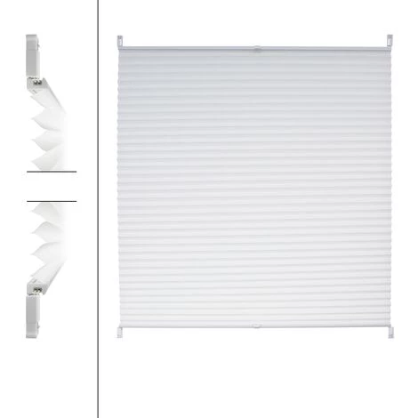 ECD Germany Plissés 55 X 100 Cm - Blanc - Klemmfix - EasyFix - Sans Perçage - Pour Le Soleil Et La Protection De La Vie Privée - Pour Les Fenêtres Et Portes -. - Y Compris Matériel Aveugle Store Ombre Fenêtre Aveugle Romaine 5 ECD Germany Plissés 55 X 100 Cm - Blanc - Klemmfix - EasyFix - Sans Perçage - Pour Le Soleil Et La Protection De La Vie Privée - Pour Les Fenêtres Et Portes -. - Y Compris Matériel Aveugle Store Ombre Fenêtre Aveugle Romaine – Image 3