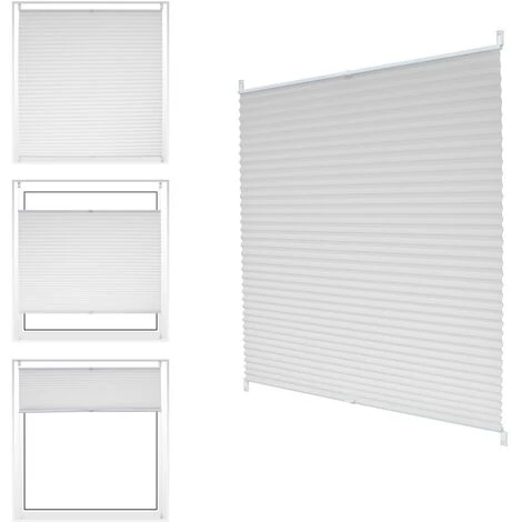 ECD Germany Plissés 55 X 100 Cm - Blanc - Klemmfix - EasyFix - Sans Perçage - Pour Le Soleil Et La Protection De La Vie Privée - Pour Les Fenêtres Et Portes -. - Y Compris Matériel Aveugle Store Ombre Fenêtre Aveugle Romaine 7 ECD Germany Plissés 55 X 100 Cm - Blanc - Klemmfix - EasyFix - Sans Perçage - Pour Le Soleil Et La Protection De La Vie Privée - Pour Les Fenêtres Et Portes -. - Y Compris Matériel Aveugle Store Ombre Fenêtre Aveugle Romaine – Image 5