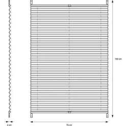 ECD Germany 75 Plissés X 100 Cm - Blanc - Klemmfix - EasyFix - Sans Perçage - Pour Le Soleil Et La Protection De La Vie Privée - Pour Les Fenêtres Et Portes -. - Y Compris Matériel Aveugle Store Ombre Fenêtre Aveugle Romaine -Promos Store Boutique 16030980 2