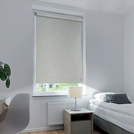 MADECOSTORE Store Enrouleur Occultant Ancona Effet Tweed - Gamme Must - Beige - L49 X H250cm - Beige 3 MADECOSTORE Store Enrouleur Occultant Ancona Effet Tweed - Gamme Must - Beige - L49 X H250cm - Beige