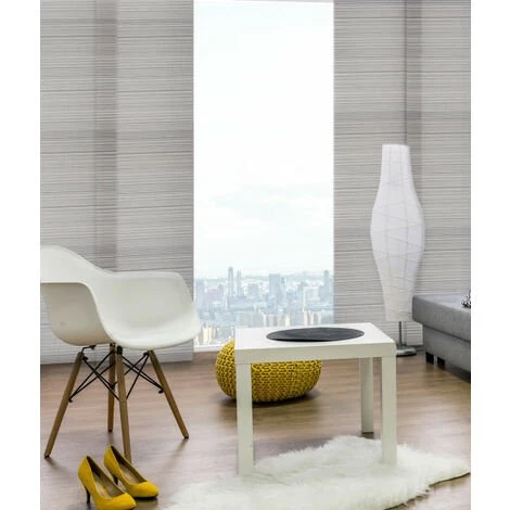 MADECOSTORE Panneau Japonais Tamisant à Rayures - Beige - L60 X H300cm - Beige 3 MADECOSTORE Panneau Japonais Tamisant à Rayures - Beige - L60 X H300cm - Beige