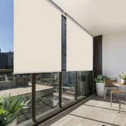 COSTWAY Store Enrouleur Occultant Grande Bloquement De La Lumière Kit De Montage Inclus 160x150 CM Écran D'Intimité Imperméable -Promos Store Boutique 17847403 3