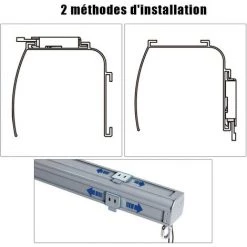 COSTWAY Store Enrouleur Occultant Grande Bloquement De La Lumière Kit De Montage Inclus 160x150 CM Écran D'Intimité Imperméable -Promos Store Boutique 17847407 4