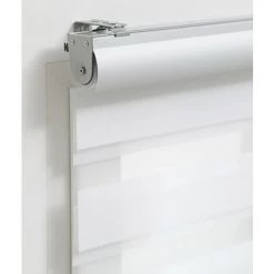 MADECOSTORE Store Enrouleur Jour Nuit Texturé Lurex Avec Coffre - Gamme Must - Blanc - L63 X H250cm - Blanc -Promos Store Boutique 18106907 2