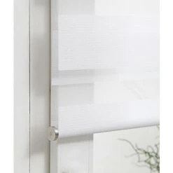 MADECOSTORE Store Enrouleur Jour Nuit Texturé Lurex Avec Coffre - Gamme Must - Blanc - L63 X H250cm - Blanc -Promos Store Boutique 18106907 3