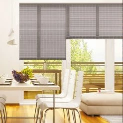 MADECOSTORE Roll'up Bambou Fins Rondins Pour Intérieur - Gris - L60 X H180cm - Gris