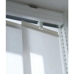 MADECOSTORE Kit Complet Store Californien à Lamelles Verticales 89mm - H260cm - Blanc - L150cm X H260cm - Blanc -Promos Store Boutique 18164911 3