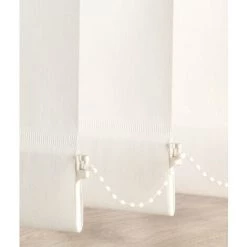 MADECOSTORE Kit Complet Store Californien à Lamelles Verticales 89mm - H260cm - Blanc - L150cm X H260cm - Blanc -Promos Store Boutique 18164911 5