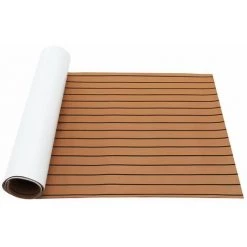 DRILLPRO Tapis Rêvetement Antidérapants Faux Teak EVA Marron Pour Bateau 2400x900x6mm LAVENTE