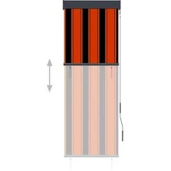 Store Roulant D'extérieur 60x250 Cm Orange Et Marron VidaXL -Promos Store Boutique 19228255 3