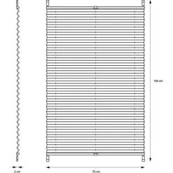 ECD Germany Stores Plissés 70 X 100 Cm Blanc Avec Klemmfix Sans Perçage Pour Fenêtre Protection Solaire Rideau Facile à Fixer + Matériau De Montage -Promos Store Boutique 19499009 2