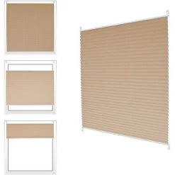 ECD Germany Store Plissé 75x200cm Crème Klemmfix Sans Perçage Blanc, Y Compris Matériel De Montage Store EasyFix Store Occultant 11 ECD Germany Store Plissé 75x200cm Crème Klemmfix Sans Perçage Blanc, Y Compris Matériel De Montage Store EasyFix Store Occultant -Promos Store Boutique 19499054 5