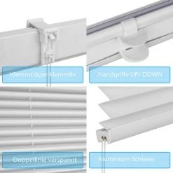 SEKEY Store Plissé Sans Perçage 50x100cm, Blanc -Promos Store Boutique 24178811 4