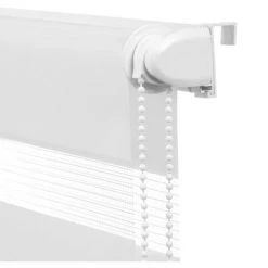 IDMARKET Store Enrouleur Zébré Jour Nuit 50 X 150 Cm Blanc - Blanc -Promos Store Boutique 25359514 5