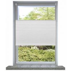 HOMMOO Store Plisse En Blanc 40 X 125cm HDV08273